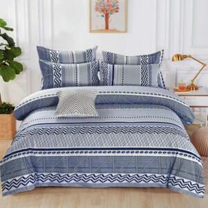 Plavo - bijela posteljina s uzorkom