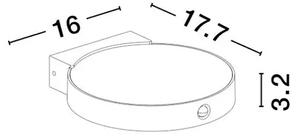 AIGO ZIDNA LAMPA LED 3000K 145lm IP65 CRNA NL9030580