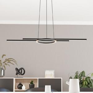 EGLO LED viseća svjetiljka Zillerio-Z crna ZigBee CCT dim, prigušiva, Crno, Dnevni boravak/blagovaonica, Metal