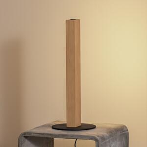 Teo LED drvena stolna lampa, bukva, 42 cm, regulator na dodir