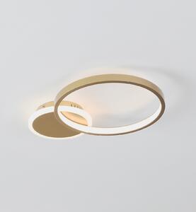 EGLO LED stropna svjetiljka Gafares, zlato, aluminij, 41 cm daljinski upravljač CCT, prigušiva, Zlato / mjed, Dnevni boravak/blagovaonica, Metal, Strop s više plamena