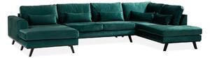 Kutna garnitura Floromo 101, Zelena, 85x350x202cm, Bor