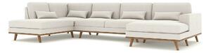 Kutna garnitura Floromo 101, Krem, 85x350x202cm, Bor