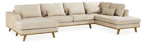 Kutna garnitura Floromo 101, Beige, 85x350x202cm, Bor