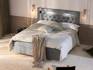 Boxspring krevet Seattle 136, Siva, 135x160cm