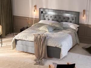 Boxspring krevet Seattle 136, Siva, 135x180cm