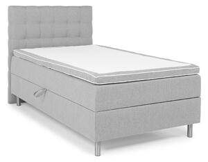 Boxspring krevet Dortesa 113, Svijetlo siva, 124x122cm