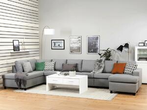 Kutna garnitura Scandinavian Choice Remavio 153, Svijetlo siva, Crna, 80x407x199cm