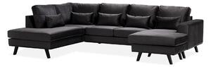 Kutna garnitura Floromo 121, Siva, 85x290x202cm