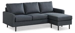 Kutna garnitura Dortesa 120, Tamno sivo, 80x198x132cm