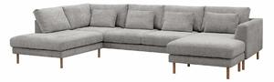 Kutna garnitura Ruvsonu 112, Hrast, Siva, 85x340x208cm