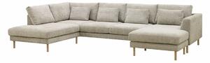 Kutna garnitura Ruvsonu 112, Beige, Lagani hrast, 85x340x208cm