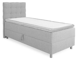 Boxspring krevet Dortesa 113, Svijetlo siva, 124x92cm