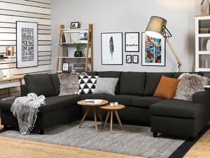 Kutna garnitura Scandinavian Choice Remavio 163, Crna, Antracit, Bez taburea, 92x300x195cm