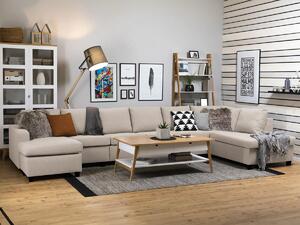 Kutna garnitura Scandinavian Choice Remavio 168, Crna, Beige, 79x407x199cm