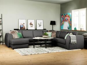 Kutna garnitura Scandinavian Choice Etfeli 104, Tamno sivo, 90x348x275cm