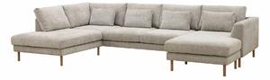 Kutna garnitura Ruvsonu 112, Beige, Hrast, 85x340x208cm