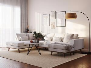 Kutna garnitura Floromo 126, Smeđa, Beige, 85x290x202cm