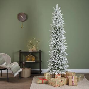 Umjetno božićno drvce Slim sa snijegom 210cm d68cm - Sa snijegom - 51 do 70cm