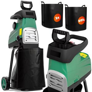 Vrtna sjeckalica/drobilica DIOX+2x vreća 60l, 3100W crno/zelena Gardebruk