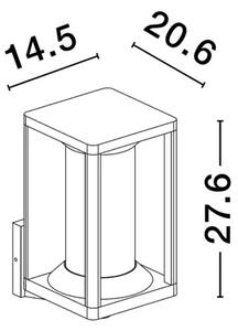 PACIFIC ZIDNA LAMPA E27 IP65 CRNA NL9030602