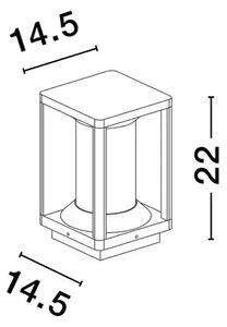 PACIFIC ZIDNA LAMPA E27 IP65 CRNA NL9030605