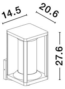 PACIFIC ZIDNA LAMPA E27 IP65 CRNA NL9030601
