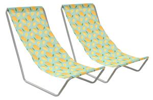 Set od 2 sklopive ležaljke za plažu SAND LEMON