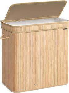 Košara za rublje od bambusa, 41,5 x 62,5 x 61 cm, 150 l, prirodno bež boje | SONGMICS