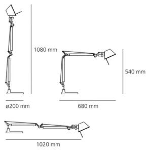 TOLOMEO MINI STOLNA LAMPA S POSTOLJEM KOMPLET ALUMINIJ E-27 A005910 + A008600 AR005910+AR008600