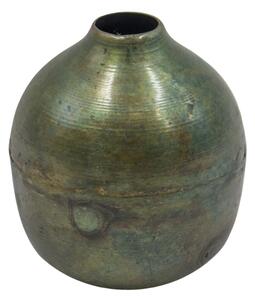 Zeleno-zlatna metalna vaza KOLONY 13 cm