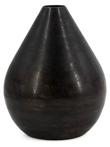 Smeđa metalna vaza KOLONY GLOBE 28 cm