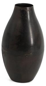 Crno-smeđa metalna vaza KOLONY 25 cm