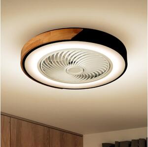 Brilagi-LED Prig. svjetiljka s ventilatorom LED/30W/230V 3000-6500K crna/hrast +DU