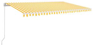 VidaXL Tenda na ručno uvlačenje 500 x 350 cm žuto-bijela
