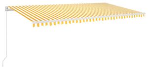 VidaXL Tenda na ručno uvlačenje 600 x 350 cm žuto-bijela
