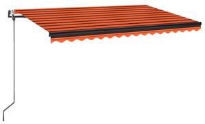 VidaXL Tenda na automatsko uvlačenje 450 x 350 cm narančasto-smeđa