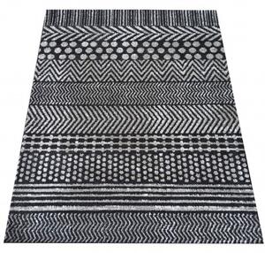 Sivi dizajnerski tepih sa suptilnim uzorcima Širina: 80 cm | Duljina: 150 cm