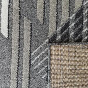 Dizajn tepih sive boje sa prugama Širina: 80 cm | Duljina: 150 cm