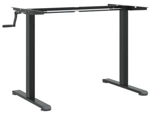 VidaXL Samostojeći okvir za stol crni (94-135)x60x(70-114) cm čelični