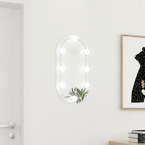 VidaXL Ogledalo s LED svjetlima 60 x 30 cm stakleno ovalno