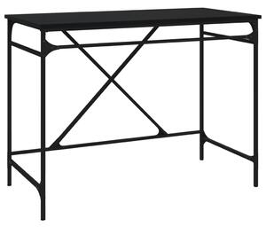 VidaXL Radni stol crni 100 x 50 x 75 cm konstruirano drvo i željezo