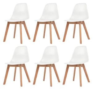 VidaXL Blagovaonske stolice 6 kom bijele plastične