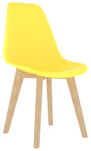VidaXL Blagovaonske stolice od plastike 6 kom žute