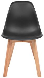 VidaXL Blagovaonske stolice 2 kom crne plastične
