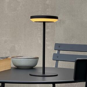 Dyberg Larsen Otera Black LED solarna stolna lampa, 25 cm, IP44, Crno, Aluminij, Solarna svjetla