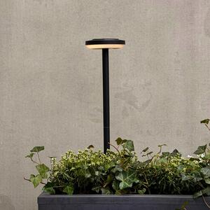 Dyberg Larsen Otera 50 cm LED solarna svjetiljka za put, s klinom tlo, IP44, Crno, Aluminij, Solarna svjetla
