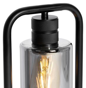 Moderna stolna lampa crna sa dimnim staklom - Stavelot