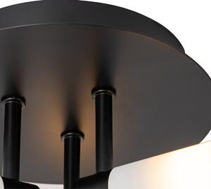 Moderna kupaonska stropna svjetiljka crna 3 svjetla IP44 - Kupatilo