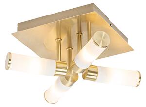 Moderna kupaonska stropna svjetiljka od mesinga s 4 svjetla IP44 - kada